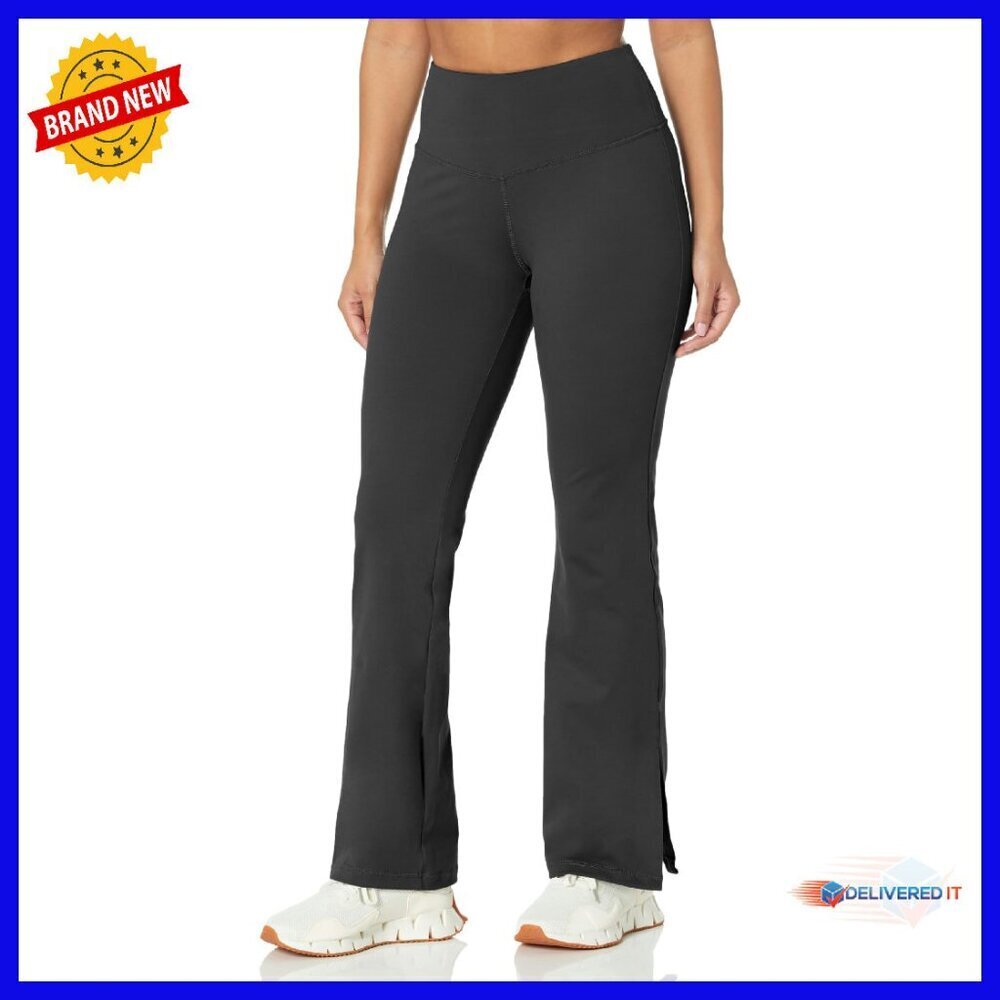 High Waist V Front Flare Yoga Pants Polyester Spandex Stretchy
